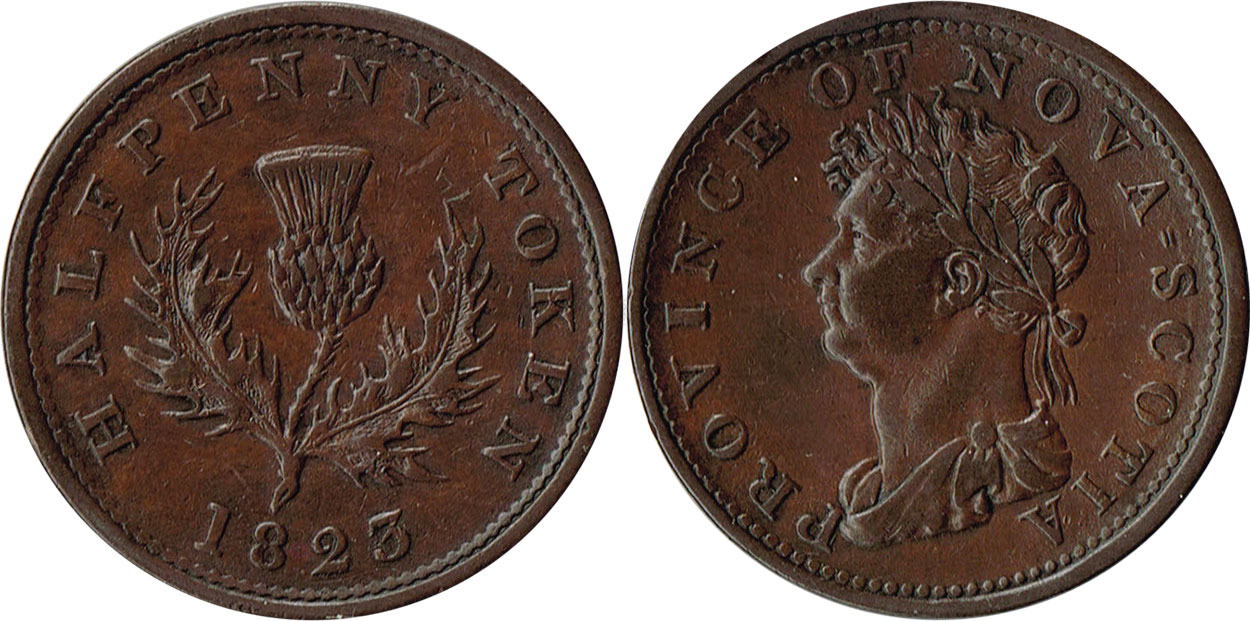 Nouvelle-Écosse - 1/2 penny 1823 - Avec union