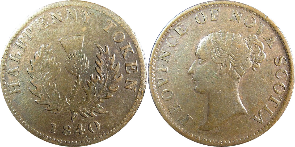 Nouvelle-Écosse - 1/2 penny 1840