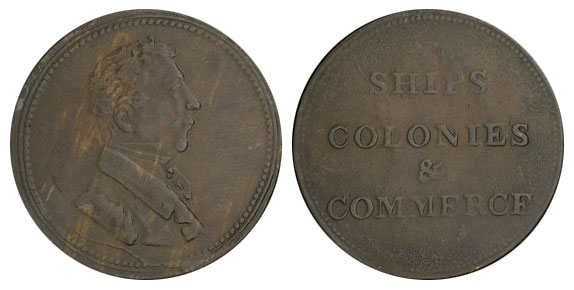 Ships, colonies & commerce - 1/2 penny 1830