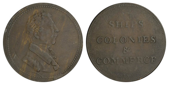 Ships, colonies & commerce - 1/2 penny 1830