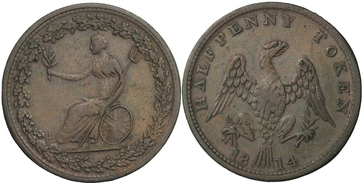 Spread Eagle - 1/2 penny 1814