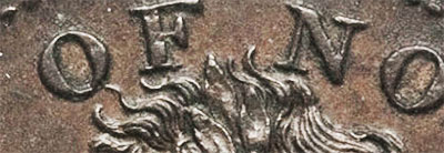 Thistle Nova Scotia Tokens Half Penny 1823 12 Leaves