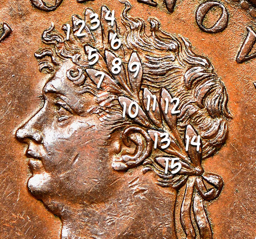 Thistle Nova Scotia Tokens Half Penny 1823 15 Leaves