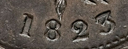 Thistle Nova Scotia Tokens Half Penny 1823 No hyphen