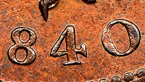Thistle Nova Scotia Tokens Half Penny 1840