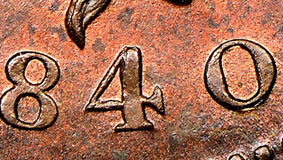 Thistle Nova Scotia Tokens Half Penny 1840
