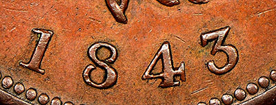 Thistle Nova Scotia Tokens Penny 1843