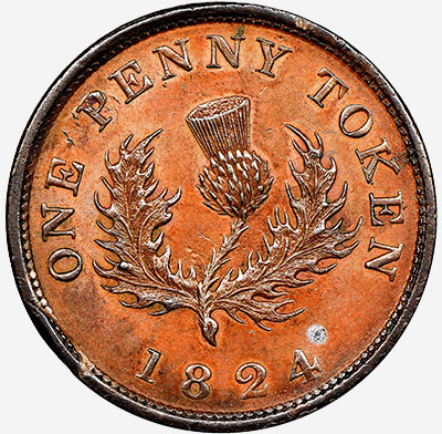 Thistle Nova Scotia Tokens Penny