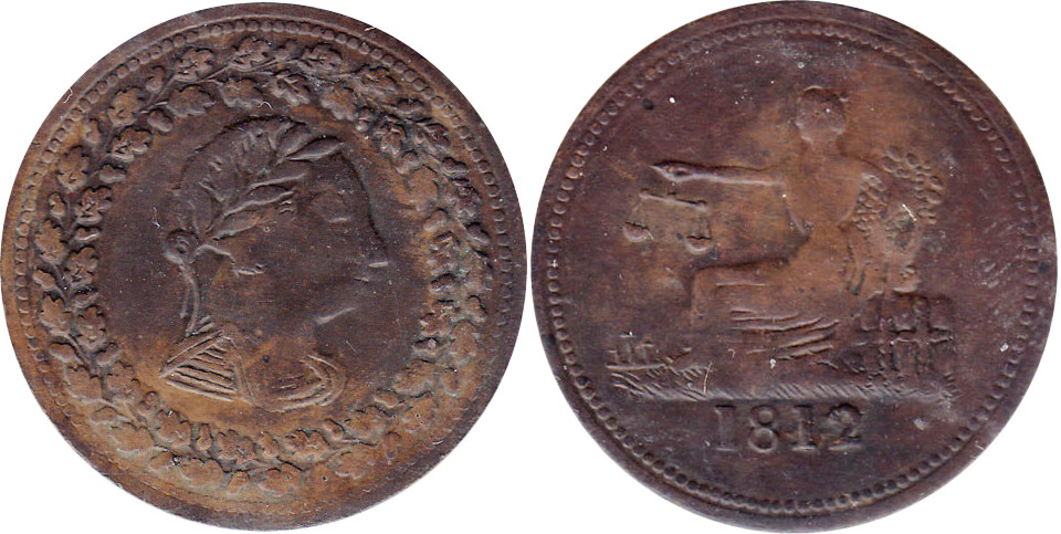 Thomas Halliday - 1/2 penny 1812