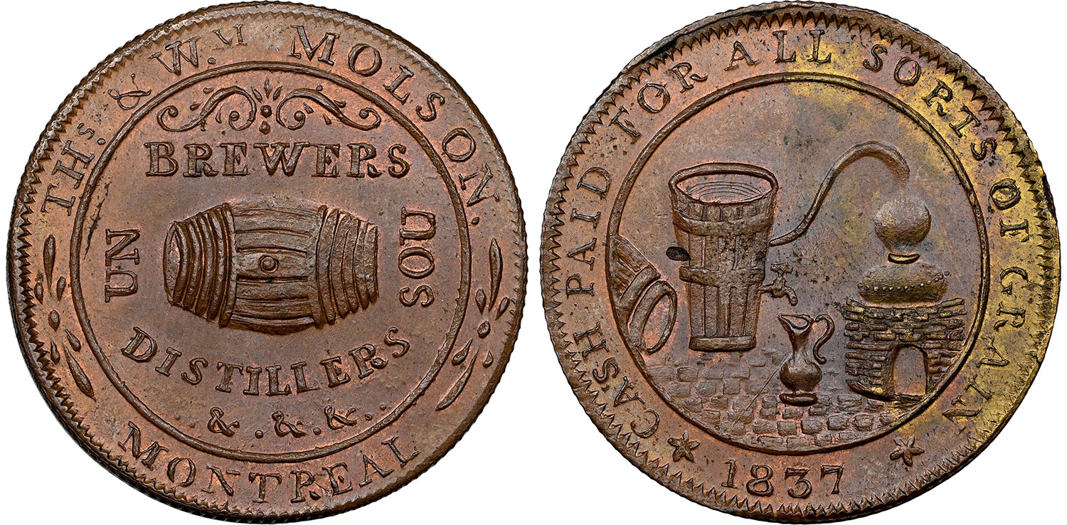 Thos. & Wm. Molson - 1/2 penny 1837