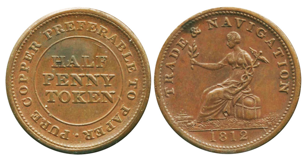 Trade & Navigation - 1/2 penny 1812