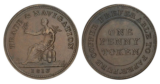 Trade & Navigation - 1 penny 1813