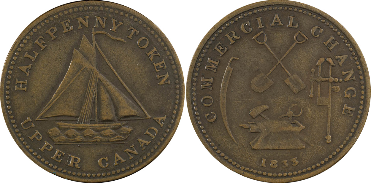 Commercial Change - 1/2 penny 1833