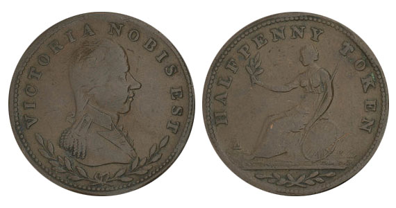 Victoria - 1/2 penny 1813