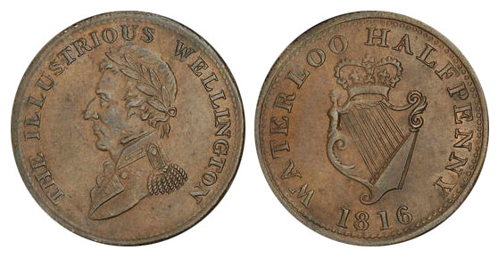 Waterloo - 1/2 penny 1816