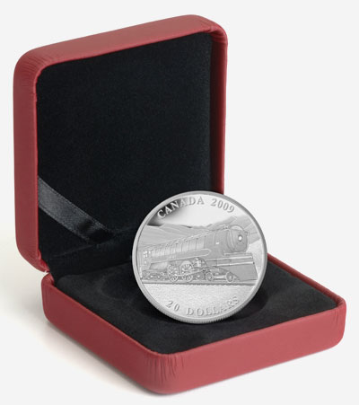 Pièce de 20 $ en argent fin 2009 - Série grandes locomotives canadiennes : jubilée