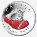 25 cents colorée - Fête du Canada 2007