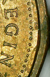 1 cent 1983 - Perles près de la bordure