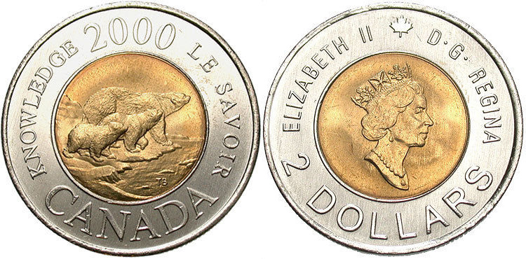 Coins And Canada 2 Dollars 2000 Canadian Coins Price Guide
