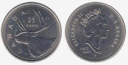 25 cents 2002 - P - 1952-2002