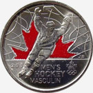 25 cents 2009 - Hockey masculin - Rouge