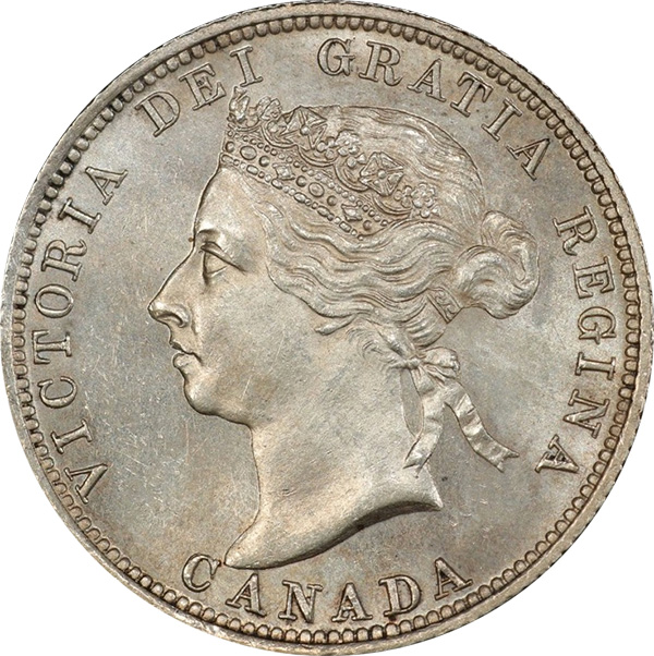 25 cents 1886 - Obverse # 5