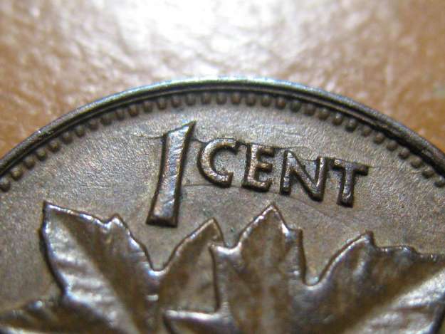 Lot of 60 Canadian One-Cent Coins 1940-1999 
