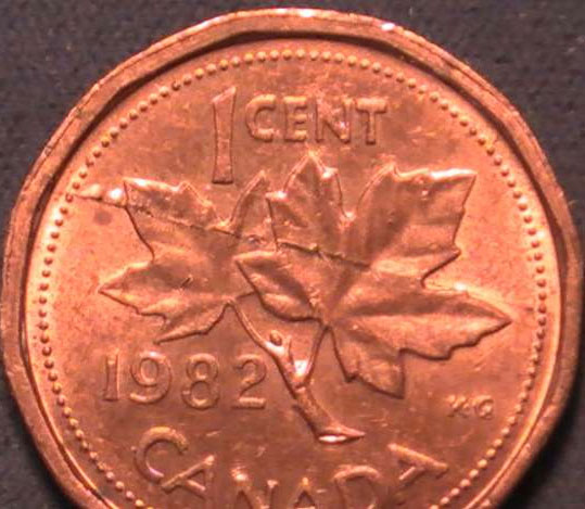 Canada 1982 1 Cent Copper Coin One Canadian Penny