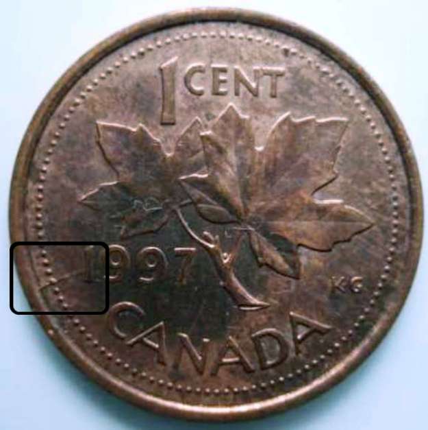 1997 CANADA 1 CENT SPECIMEN PENNY COIN 
