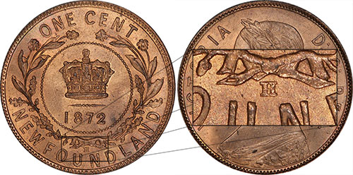1 cent 1872 H Newfoundland