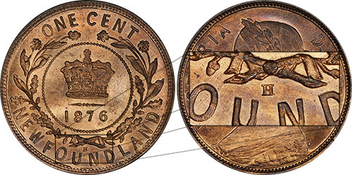 1 cent 1876 H Terre-Neuve