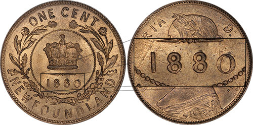 1 cent 1876 H Newfoundland Round low 0