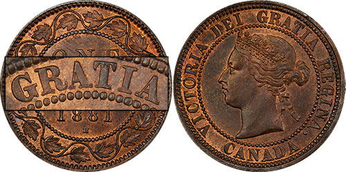 1 cent 1881 - Double légende #1