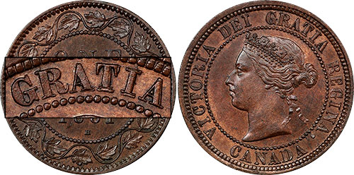 1 cent 1881 - Double légende #2