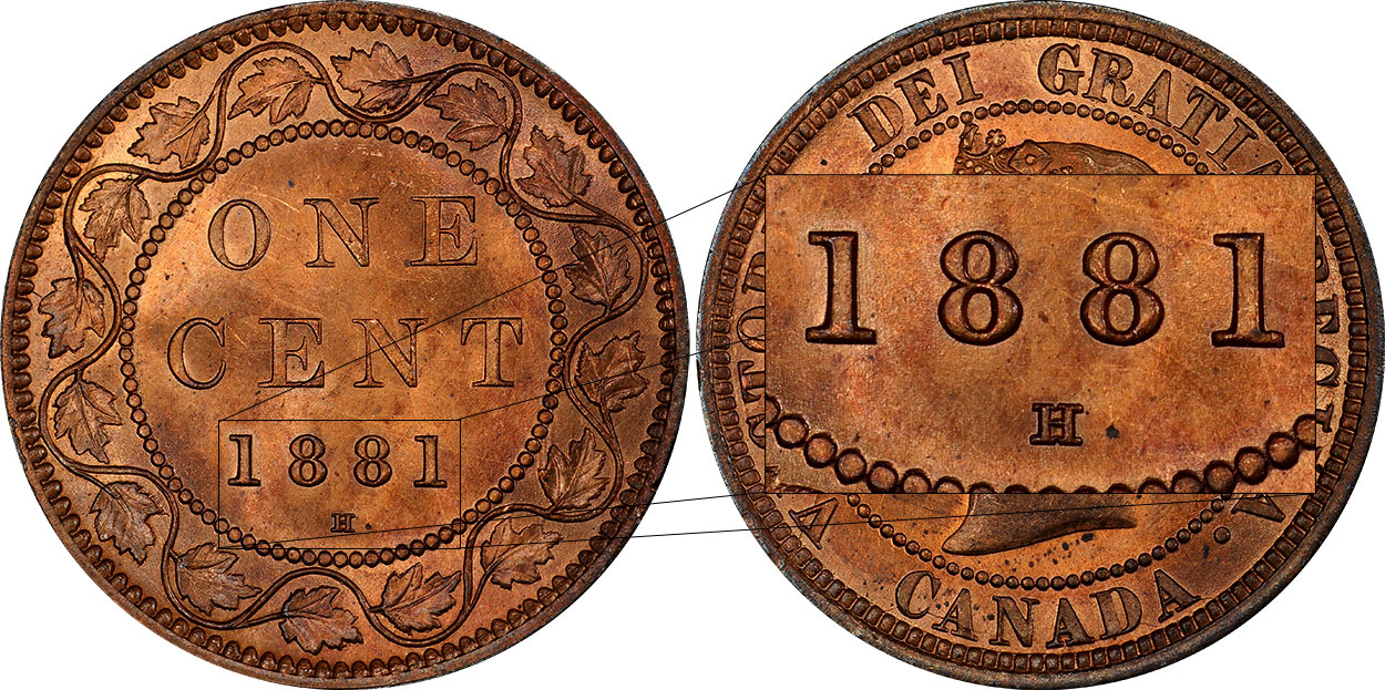 Coins and Canada - 1 cent 1881 - Proof, Proof-like, Specimen, Brilliant  uncirculated
