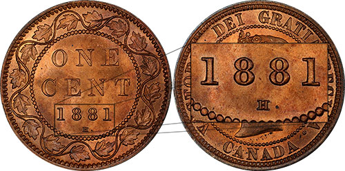 1 cent 1881 - H