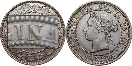 1 cent 1881 - Triple N