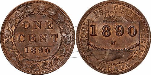 1 cent 1890 - H