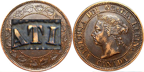 1 cent 1890 - Double Repunched T