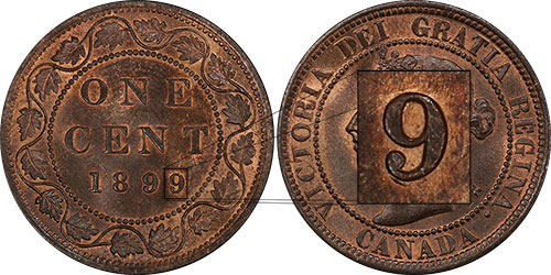 1 cent 1899 - Double 9