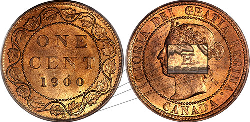 1 cent 1900 - H