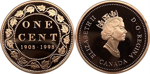 1 cent 1908-1998 - Canada
