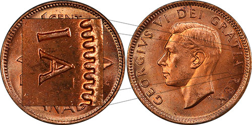 1 cent 1948 To Large Denticle