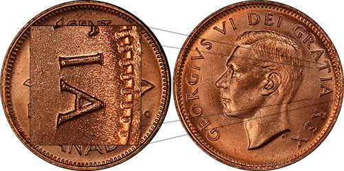 1 cent 1948 To Small Denticle