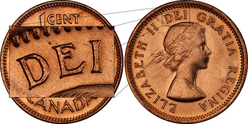 1 cent 1953 NSF No Shoulder Fold