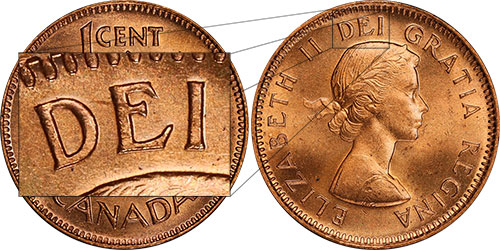 1 cent 1953 SF Shoulder Fold
