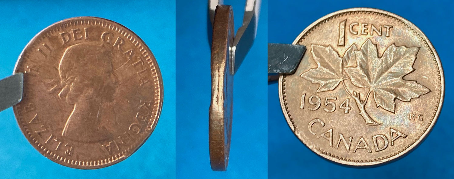 1954 Canada 1 Cent Penny 