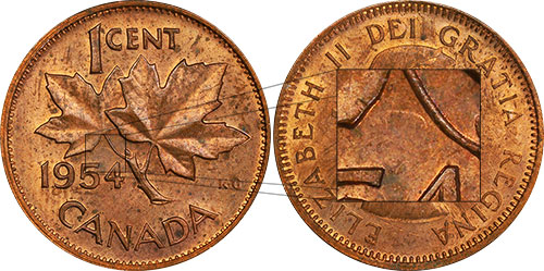 1 cent 1954 Hanging 3