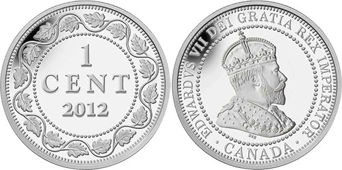 1 cent 2012 Silver Edward VII - Proof - Canada