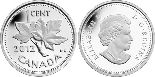 1 cent 2012 Silver - Proof - Canada